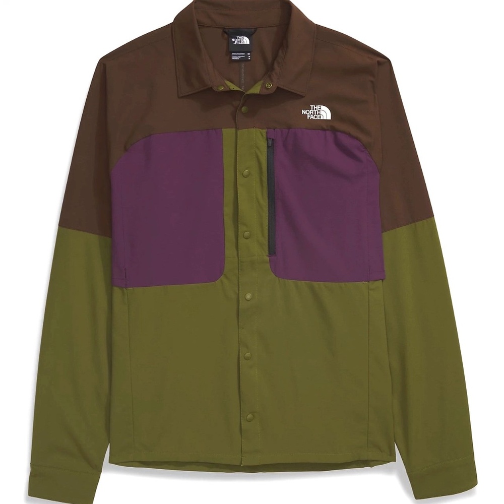 THE NORTH FACE First Trail UPF Long-Sleeve Shirt Forest Olive/Brown XXL